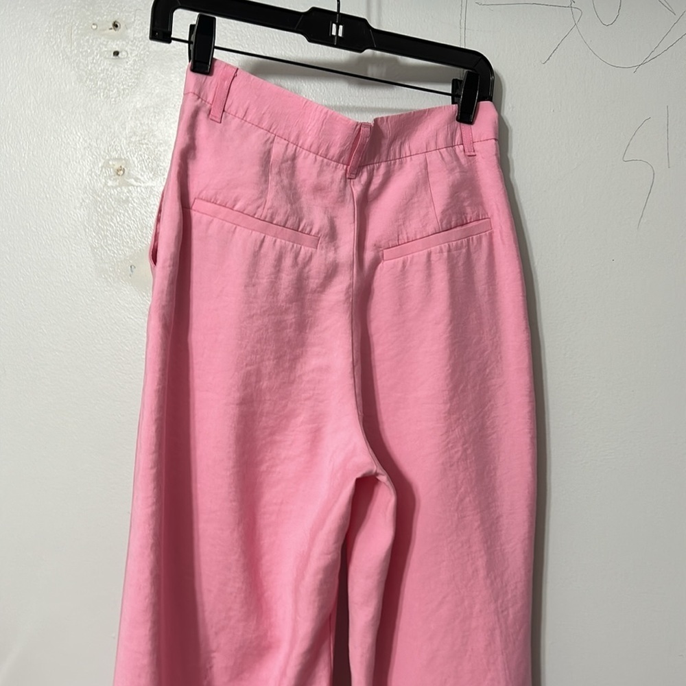 Zara Blush Pink High-Waisted Trousers - Picture 4 of 4